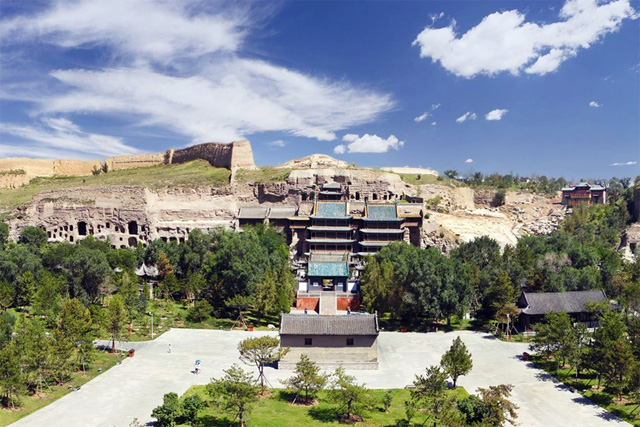 Yungang Grottoes Scenic Spot in Datong City