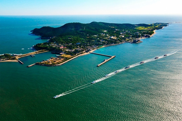 Zone panoramique de l'île de Liugong dans la ville de Weihai